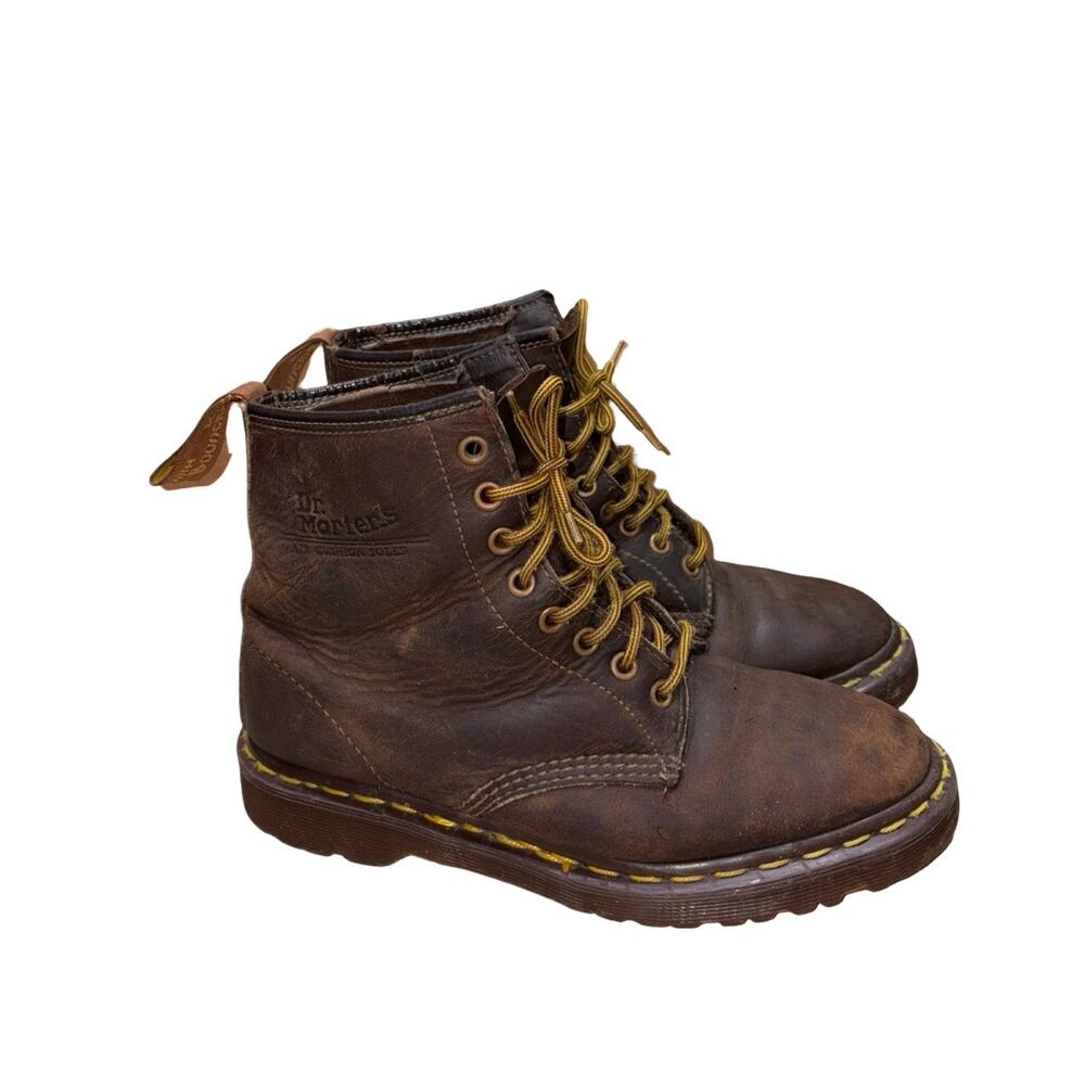Vintage Dr. Martens 1460 Crazy Horse Brown Leather Boots Size: UK 6 US 8 Women
